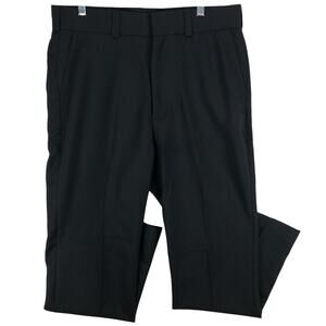 Edwards Woven Textured Workwear Pants Men's 36x32 Black Creased Polyester NWT